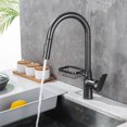 thumbnail image 2 of kitchen anti-splash wash basin sink rotatable hot and cold pull-out faucet, 2 of 7
