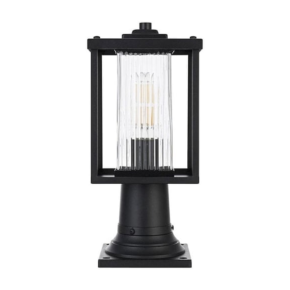 Elegant Lighting Dover 7 inch Outdoor Pendant in Black