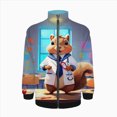 thumbnail image 2 of Cute Hamster School Uniform Jacket Men's Street Cool Long Sleeves Coat Personality Tops Oversized Zipper Jackets Male Clothes, 2 of 7