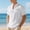 White, variant on FRSASU Men's Summer Brach Beach Henley Shirts Cotton V-Neck Shirt Casual Stand Collar Hippie Pullover White