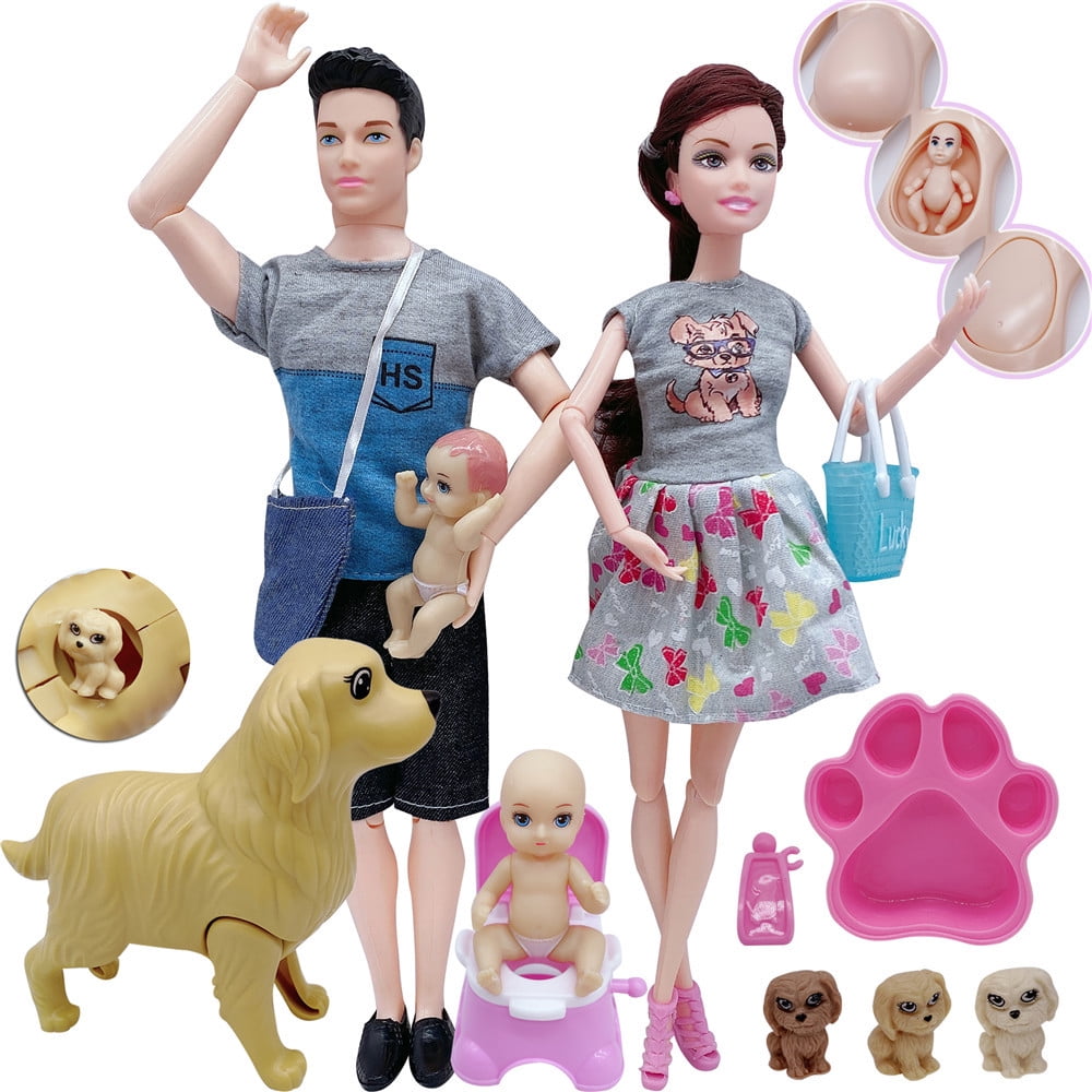 Nipocaio Pregnant Barbie Doll Pregnant Women Have Big Bellies Give Birth To Babies Family Of Five Gifts Love Children s Toys At Home