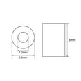 thumbnail image 2 of Unique Bargains M3 Aluminum Sleeve Crimp 3mm(1/8 In) Steel Wire Rope Button Stop 100 Pcs, 2 of 4