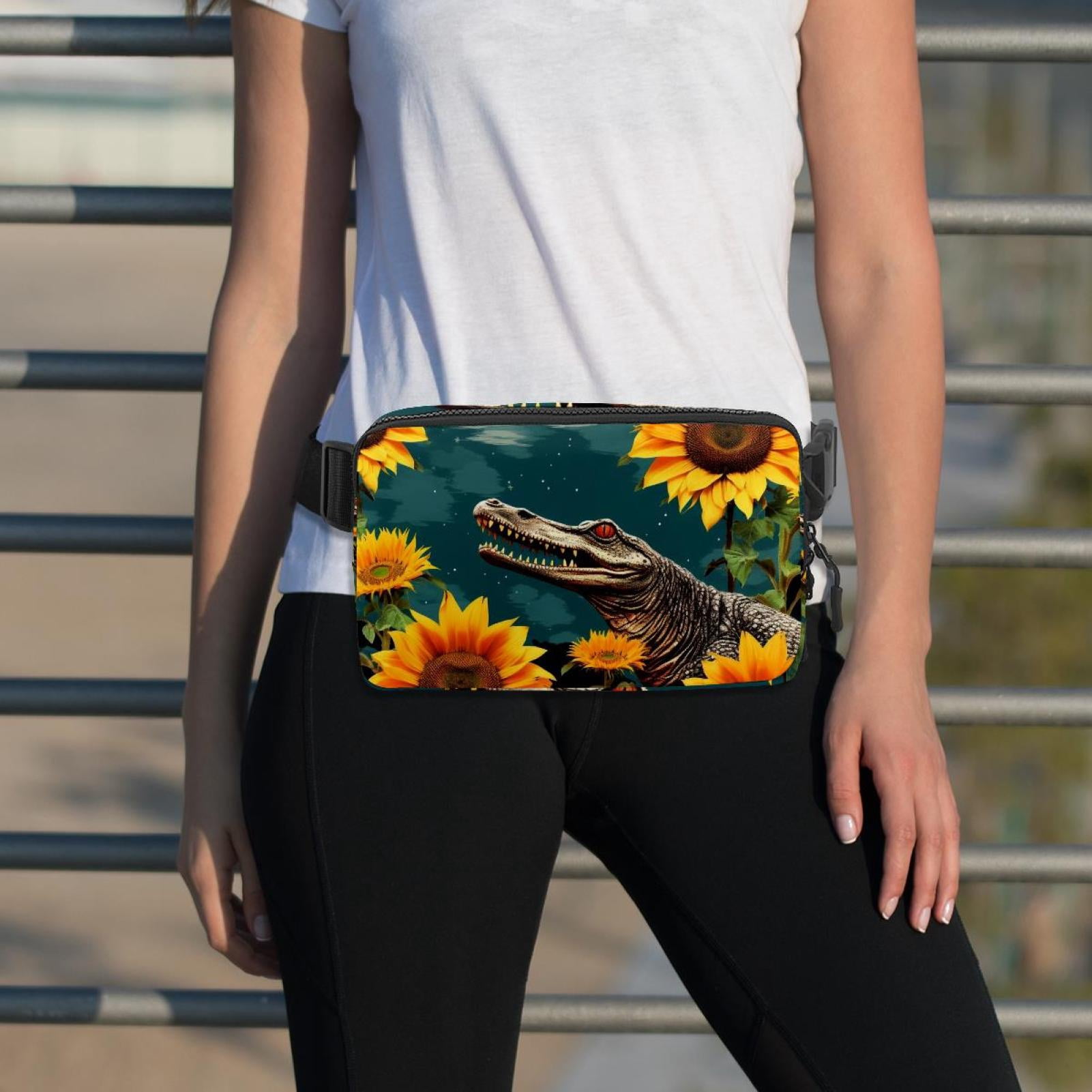 Crocodile star Running Belt Waist Bag Fanny Packs, Lightweight Adjustable with Extension Strap, Unisex