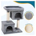 thumbnail image 5 of JTAOT Tall Cat Tree Tower - 33" Cat Tower for Indoor Cats - 2 Cat Condos, Sisal Cat Scratching Posts, with Large Plush Cat Perch - Cat Tree for Large Cats & Small, Cat Tree for Indoor Cats to Play, 5 of 7