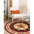 thumbnail image 3 of Rugs.com Pioneer Collection Rug – 4 Ft Round Red Medium-Pile Rug Perfect For Kitchens, Dining Rooms, 3 of 8
