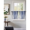 thumbnail image 3 of Abstract Navy Blue Tier Curtains 24 Inch Length,Sheer Curtains for Bedroom Living Room Window Vintage Grey Street Painting Art Rod Pocket Drapes Kitchen Curtains Small Half Window 27.5"x24" 2 Panels, 3 of 6
