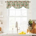 thumbnail image 4 of Summer Fruit Tie Up Valances Curtain, Adjustable Kitchen Watercolor Watermelon Slice Green Stripes Farmhouse Valances for Windows Decor, Rod Pocket Short Curtains Set for Bedroom/Bathroom, 54"x18", 4 of 9