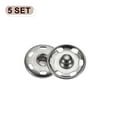 thumbnail image 3 of Uxcell 5 Set Botones de Broche de Costura de 19mm, Botones de Cierre Metálico, Plata, 3 of 7