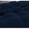 thumbnail image 3 of DNG Creations 3 Piece Luxury Pinch Pleated Comforter Set Premium 800 Thread Count 100% Egyptian Cotton-Oversized King Size, Solid Navy Color, 3 of 3