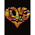 thumbnail image 2 of T-Shirt Décontracté à Col Rond pour Femmes avec Motif Géométrique en Forme de Cœur, Polyester 95 % Spandex 5 % Tissu Tricoté, Extensible Moyen, Manches Courtes Toutes Saisons, Poids 180g/m2, 2 of 6