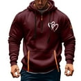 thumbnail image 3 of Sriper Men's Tactical Quarter-Zip Hoodie, Lightweight Fleece Pullover for Workout & Running, Long Sleeve Activewear Sweatshirt with Side Pockets, Fall Athletic Clothing, Stylish & Comfortable Wine M, 3 of 4