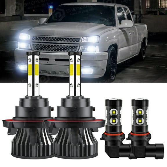 For Dodge Ram 1500 2500 3500 2006 2007 2008 2009 Combo H13 9145 LED Headlights High/Low Beam Fog Light Bulbs