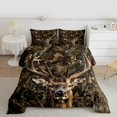 thumbnail image 2 of Homewish Animal Deer Full Size Comforter Sets 3-Piece for Female Men Adults,Tree Branches Bedding Comforter Set,Jungle Woodland Wildlife Lightweight Bedding Sets,Lightweight Room Decor,Reversible, 2 of 8