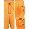 thumbnail image 2 of J. METHOD Men’s Cargo Pants Lightweight Comfy Jogger Fleece Elastic Waistband Workout Casual Active Sports Sweatpants NEMP17 Neon Orange M, 2 of 6