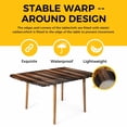 thumbnail image 4 of Retro Farmhouse Table Cloths for 5 Foot Rectangle Tables, Brown Wooden Grain Cabin Country Plank Patio Waterproof Elastic Fitted Tablecloths, Washable Rectangular Table Cover for Camping, 4 of 8
