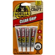 Gorilla Glue Clear Grip Contact Glue 5g Mini Tubes, 4 Count