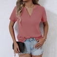 thumbnail image 5 of Wlynlyn Womens Tops Short Sleeve Shirts Casual V Neck T Shirts Solid Color Basic Tees Top Blouses XL, 5 of 8