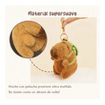 thumbnail image 4 of Llavero  Belug Capibara Peluche Cafe Rojo Y Verde, 4 of 5