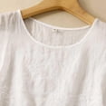 thumbnail image 4 of Tank Tops For Women Summer Cotton And Linen Embroidered Solid Color Vest Camisole Tops For Women, 4 of 7