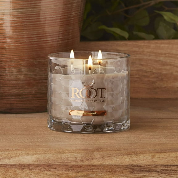 ROOT Scented Sandalwood 3-Wick Signature Honeycomb Jar