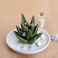 thumbnail image 4 of Ceramic Ring Holder Aloe Ring Dish Jewelry Holder Rings Bracelets Earrings Green Succulent Trinket Tray Gift for Women Girls, 4 of 4