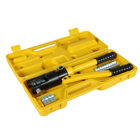 

Hydraulic Wire Crimper 12 Ton Battery Lug Terminal Cable Crimping Tool with 8-Pair Dies