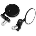 thumbnail image 2 of Par De Espejos Redondos Para Moto, Adaptables A Manillar De 22 Mm, Manilla Y Cuerpo Personalizados En Color Negro, 2 of 5