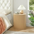 thumbnail image 6 of Wirrytor Round Side Table for living room, Fluted End Table for Small Spaces, Mid Century Modern Small Accent Tables, Bedside Table, Couch Side Table, Nightstand for Bedroom Couch,Oak, 6 of 9