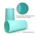 thumbnail image 3 of Yalin 26 ounce Plastic Tumblers/Large Drinking Glasses/Party Cups/Iced Tea Glasses,Unbreakable, Dishwasher Safe, BPA Free,set of 6 (Cyan), 3 of 6