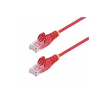 StarTech 1ft Red Slim CAT6 Ethernet Cable, Snagless RJ45, LSZH, 28AWG Pure Bare Copper, Slim Network Patch Cable/Cord