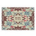 thumbnail image 1 of Flower Cutting Board, Ornate Floral Vivid Traditional Boho Style Pattern, Decorative Tempered Glass Cutting and Serving Board, Large Size, Maroon Beige Violet Blue, by Ambesonne, 1 of 1
