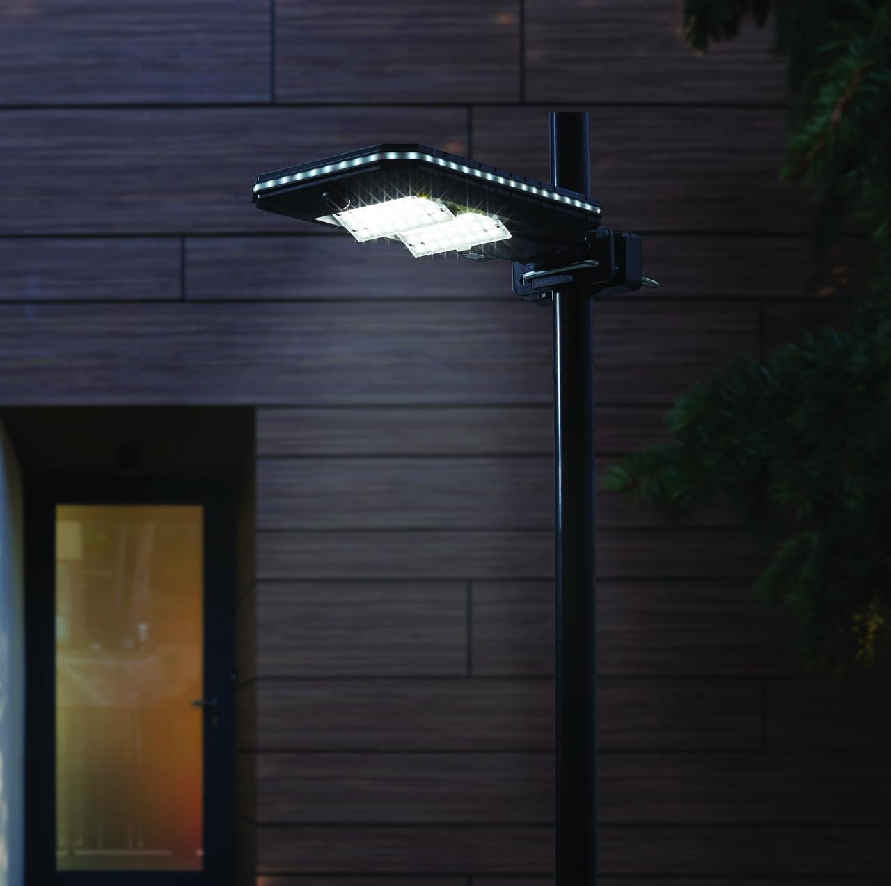 Hyper Tough 1000 Lumen Solar LED Security Light with 50 Lumen Standby Light Band