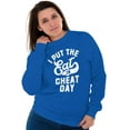thumbnail image 3 of I Put Eat In Cheat Day Funny Foodie Unisex Plus Size Sweatshirt Brisco Brands 4X, 3 of 6