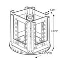 thumbnail image 3 of Azar 252317 Four-Pocket Revolving Trifold Brochure Holder, 3 of 3