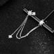 thumbnail image 3 of Cadena de aretes de estrella de moda para mujeres, adolescentes y niñas, aretes de estrella que se arrastran, aretes envolventes, metal, circonita cúbica, 3 of 5