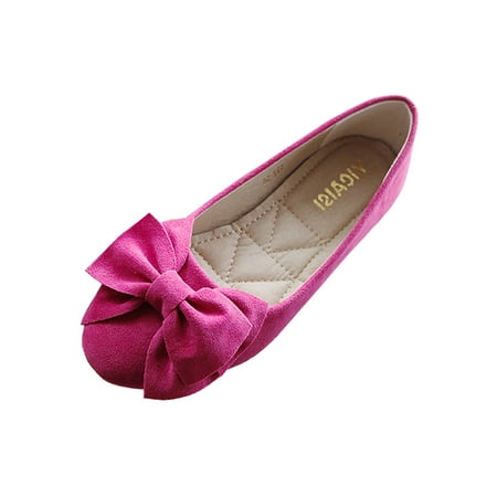 

Fsqjgq Flat Dress Shoes for Women with Arch Women Singles Shoes Flat Shoes Bowknot Casual Shoes Slip On Work Shoes Womens Ballet Size 11 Hot Pink 42