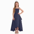 thumbnail image 2 of Girls Dresses Summer Spaghetti Strap Junior Bridesmaid Dresses Silk Satin Flower Girl for Teen Girls, 2 of 8