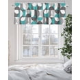 thumbnail image 5 of Teal Green Grey Valances for Windows Nordic Retro Medieval Geometric Abstract Valance Rod Pocket Short Window Treatments Curtains for Kitchen Bathroom Living Room Bedroom, 42 x 18 Inch, 5 of 7