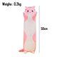 thumbnail image 2 of Almohada larga de peluche suave con forma de gato de dibujos animados, almohada de cuello con forma de animal realista, juguete de peluche, 2 of 5