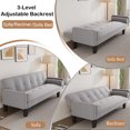 thumbnail image 5 of Leumius 72" Convertible Loveseat Sofa Bed Sleeper Daybed,Modern Upholstered Folding Recliner,Small Futon Sofa for Living Room Apartment Office,LIGHT GREY, 5 of 7