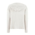 thumbnail image 4 of Vedolay Fall Sweater Womens 2023 Fall Casual Oversized Lapel Collar V Neck Long Sleeve Pullover Sweaters,Beige S, 4 of 5
