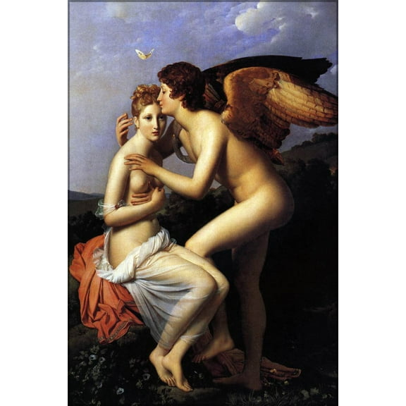 24"x36" Gallery Poster, Cupid and Psyche francois gerard 1798