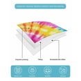 thumbnail image 5 of Colorful Boho Full Size Down Alternative Comforter,Lightweight Comforter Quilt Bedding Set with Pillow Shams Pink Yellow Blue Green Tie Dye Abstract Art All Seasons Bed Comforter Duvet Insert 78"x90", 5 of 7
