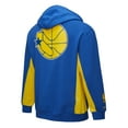 thumbnail image 3 of Men's Mitchell & Ness Royal Golden State Warriors Hardwood Classics Team Origins Fleece Pullover Hoodie, 3 of 3