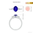 thumbnail image 4 of ANGARA Natural Solitaire Oval 1.25 ct Tanzanite and Diamond Promise Ring in 14K White Gold for Women (Size-8x6mm) | December Birthstone, Anniversary, Jewelry Gift for Women | Natural Tanzanite Ring, 4 of 9