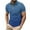 Blue, variant on WREESH Men's Solid Zippered Henley Shirts Casual Printed Short Sleeve T-Shirt with Turn Down Collar a Stylish Solid Color Top with Zipper Blue