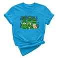 thumbnail image 2 of LSLJS Col Rond Imprimé Trèfle de Saint Patrick Manches Courtes Décontracté Ample Manches Courtes Col Rond Haut/chemise, Cadeaux pour Femmes, 2 of 4