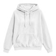 thumbnail image 2 of Vixolx Casual Solid Hoodies for Women Drawstring Fleece Hooded Sweatshirt with Kangaroo Pocket Fall Winter Long Sleeve Pullover, 2 of 7