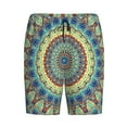 thumbnail image 4 of Naloa Round Mandala1 Men's Short Pajama Pants, Lounge Comfort Shorts with Elasticized Waistband and Side Pockets - Small, 4 of 9