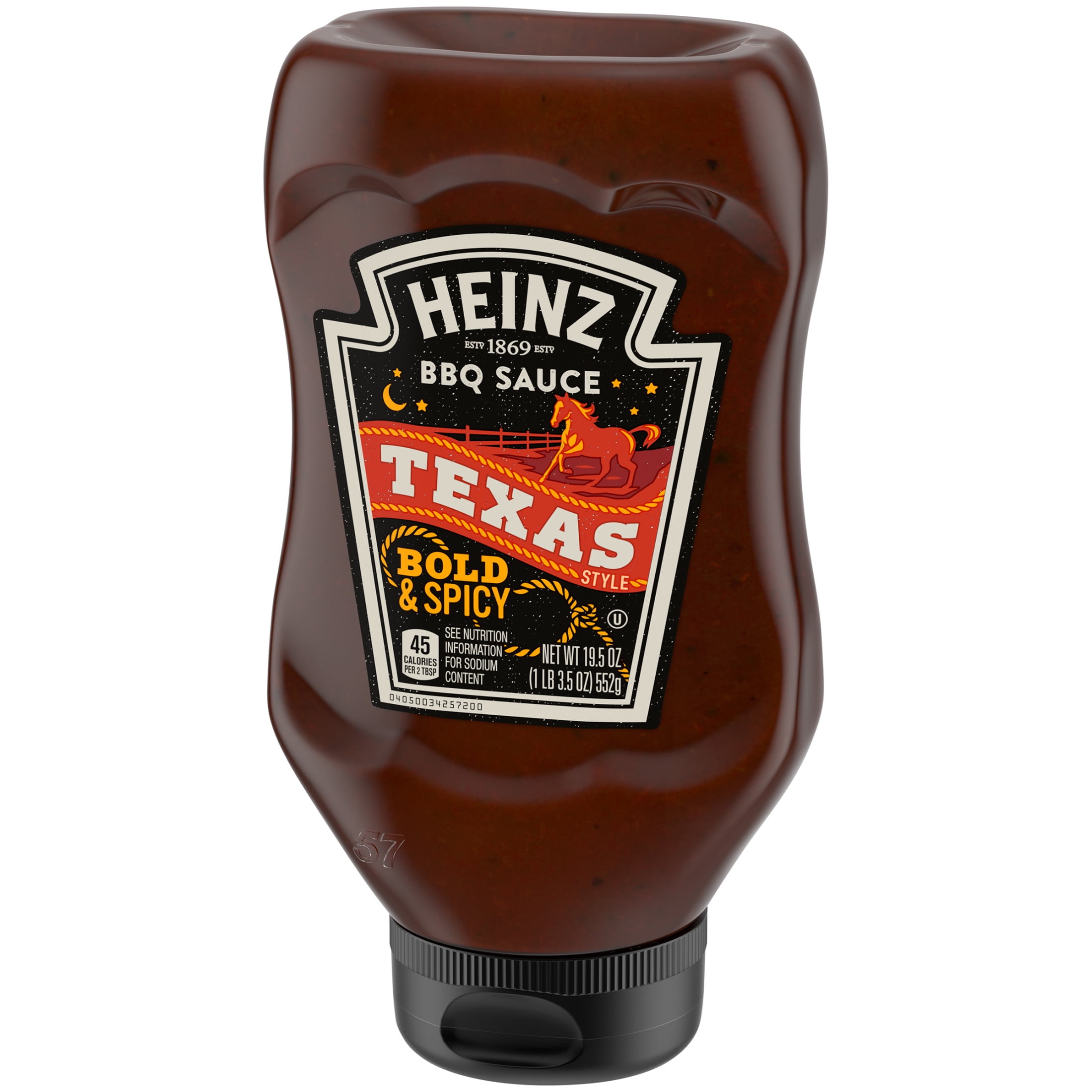 Heinz Texas Style Bold & Spicy BBQ Sauce, 19.5 oz Bottle